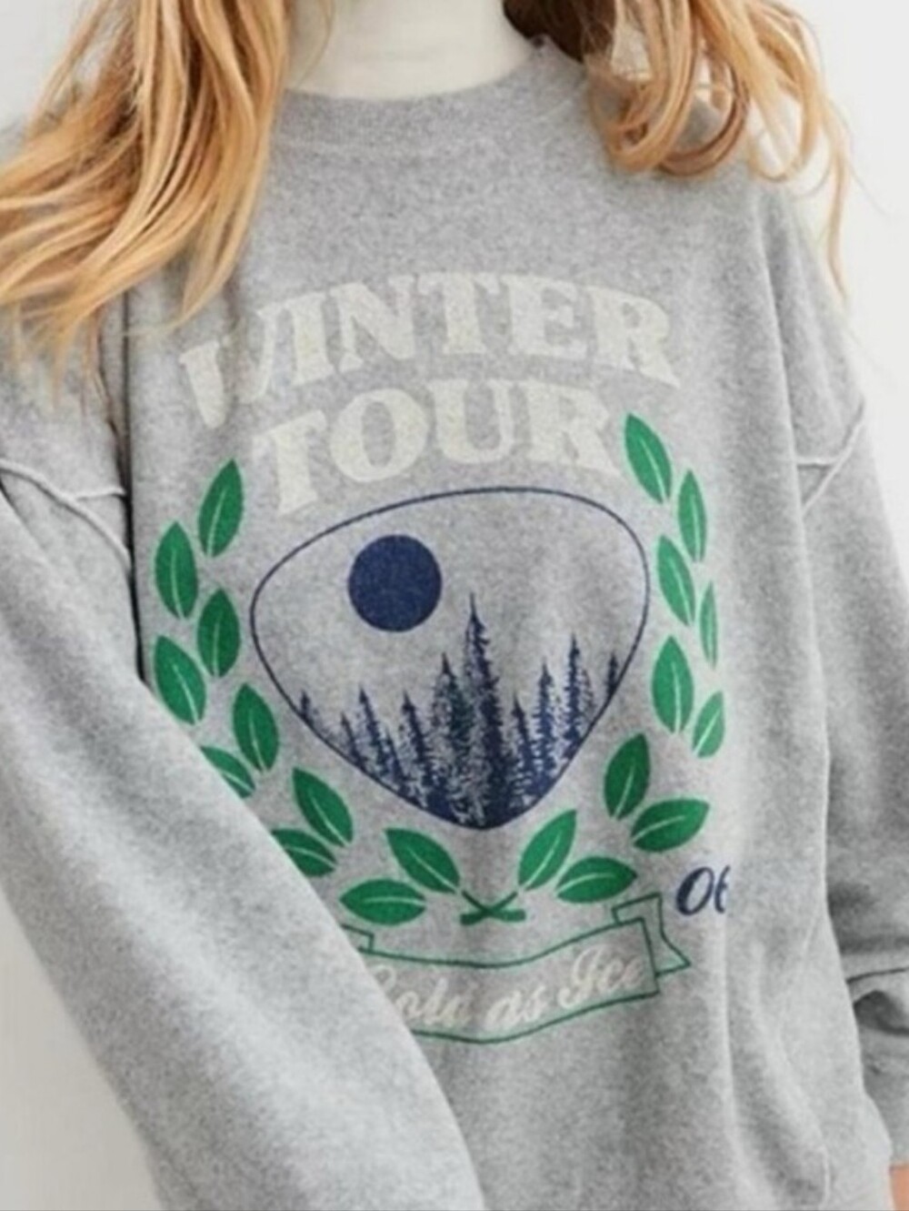Aerie Oversize Fit Distressed Crewneck Sweater XXS